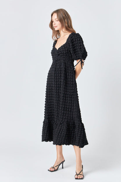 Endless Rose Hot Sale | Bubble Puff Sleeve Maxi Dress