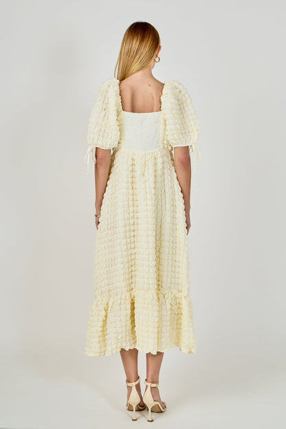Endless Rose Hot Sale | Bubble Puff Sleeve Maxi Dress