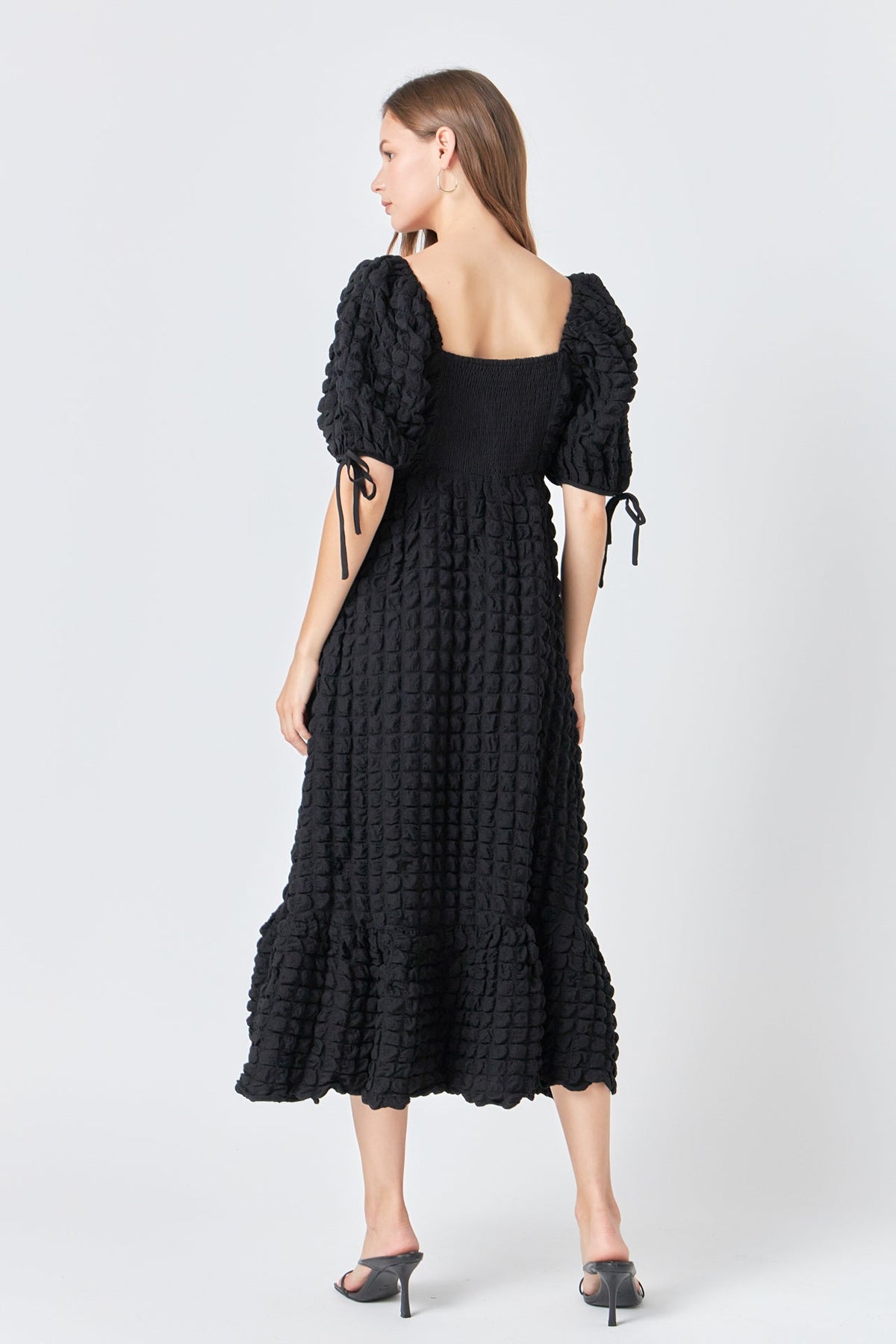 Endless Rose Hot Sale | Bubble Puff Sleeve Maxi Dress