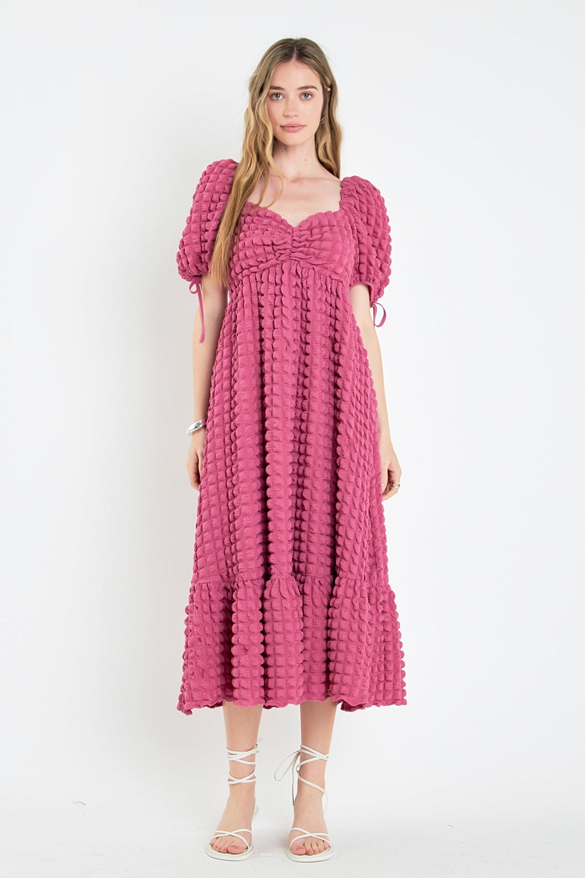 Endless Rose Hot Sale | Bubble Puff Sleeve Maxi Dress