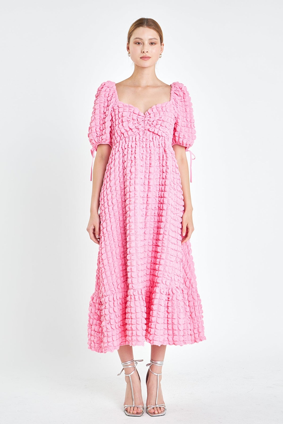 Endless Rose Hot Sale | Bubble Puff Sleeve Maxi Dress