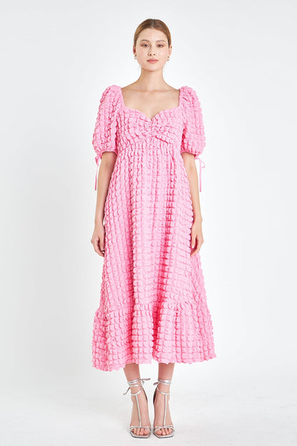 Endless Rose Hot Sale | Bubble Puff Sleeve Maxi Dress