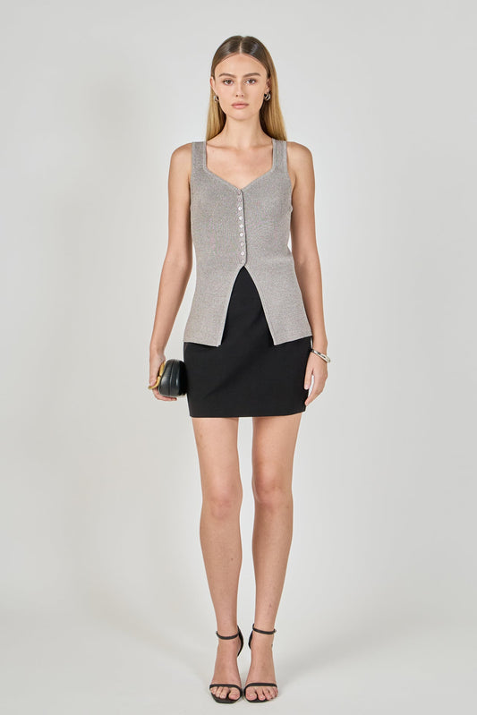 Endless Rose Signature | Knit Sleeveless Long Top