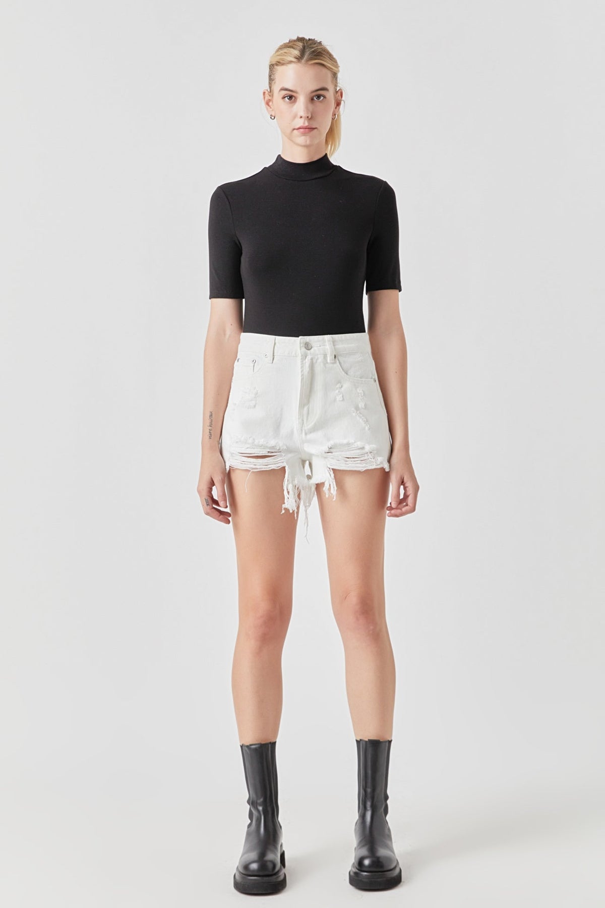 Endless Rose Best Seller | Destroyed Denim Shorts