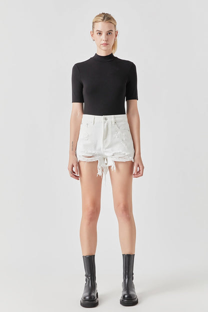 Endless Rose Best Seller | Destroyed Denim Shorts