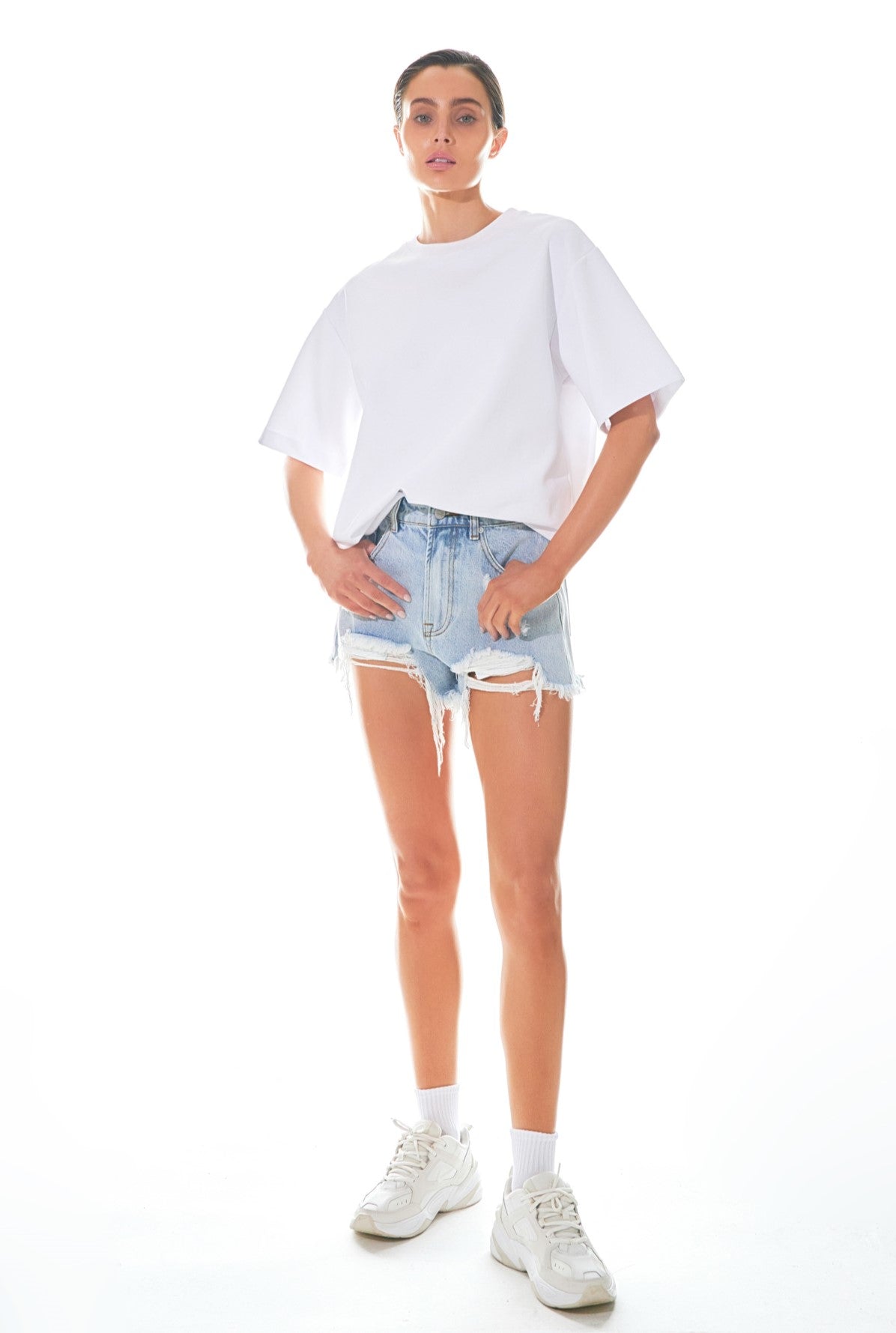 Endless Rose Best Seller | Destroyed Denim Shorts