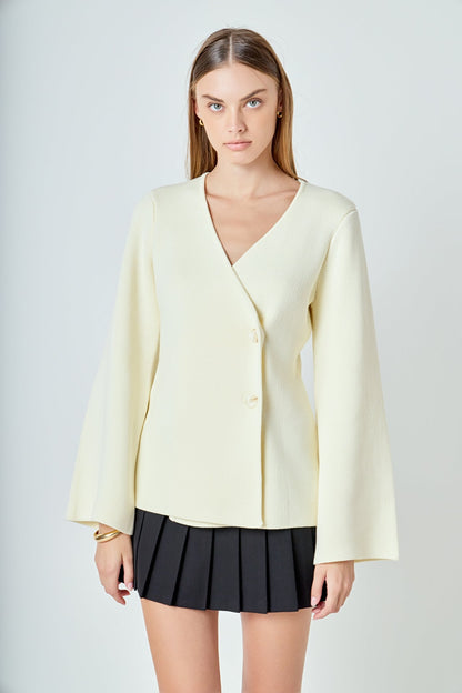 Endless Rose Exclusive | 2 Button Cinched Sweater Cardigan