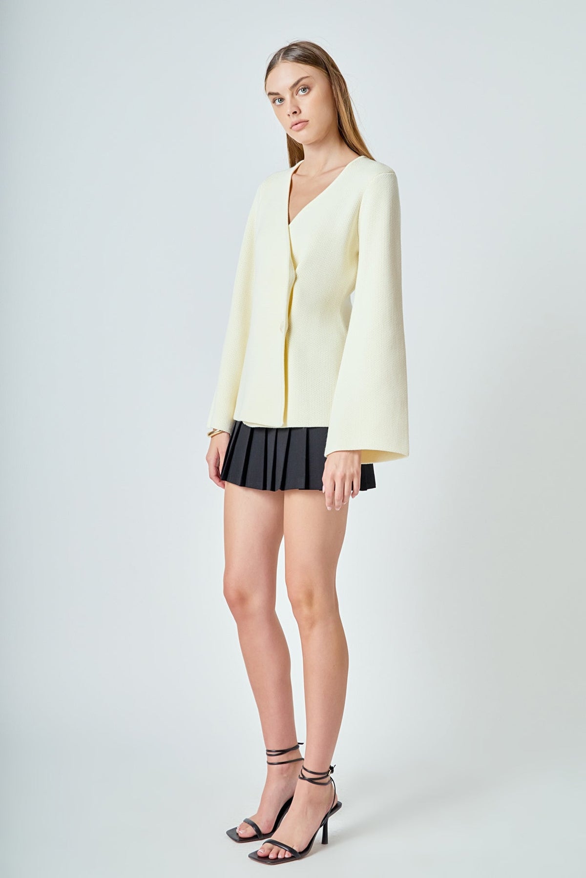 Endless Rose Exclusive | 2 Button Cinched Sweater Cardigan