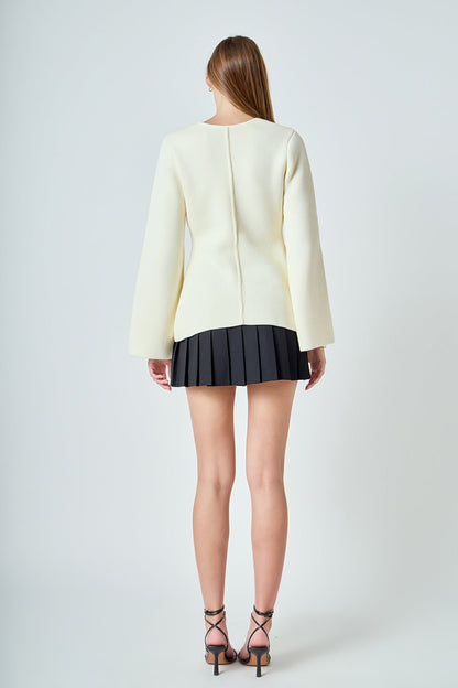Endless Rose Exclusive | 2 Button Cinched Sweater Cardigan