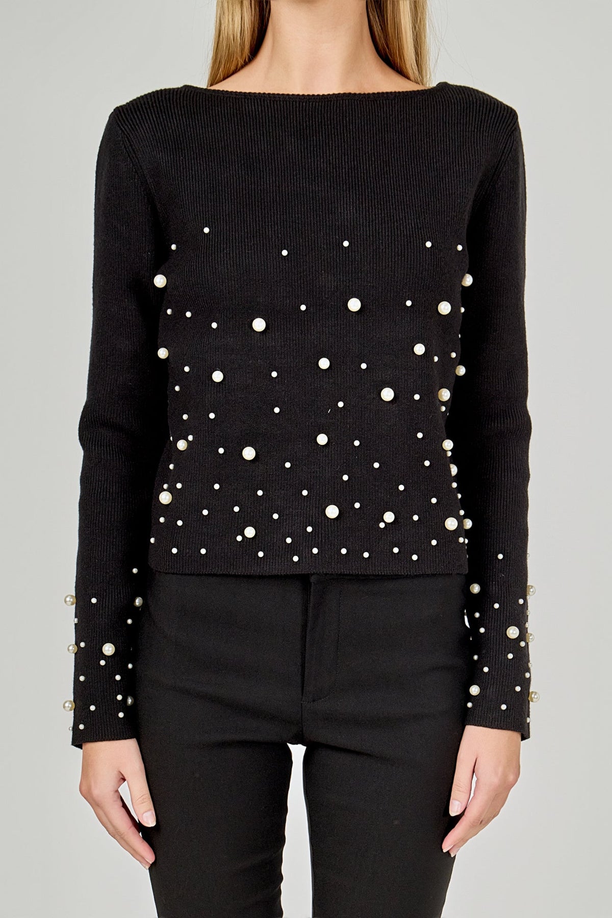 Endless Rose Trending | Pearl Embellished Sweater