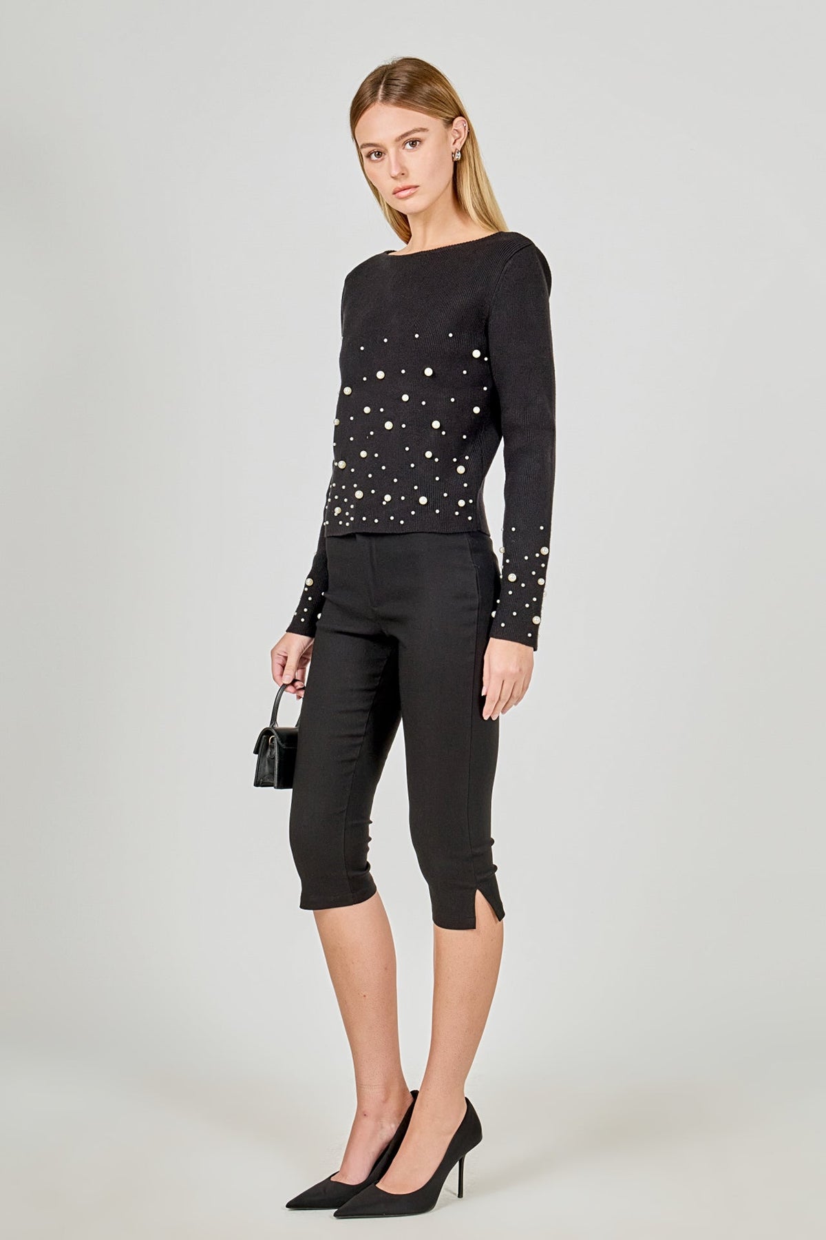 Endless Rose Trending | Pearl Embellished Sweater