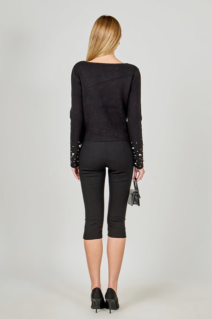 Endless Rose Trending | Pearl Embellished Sweater