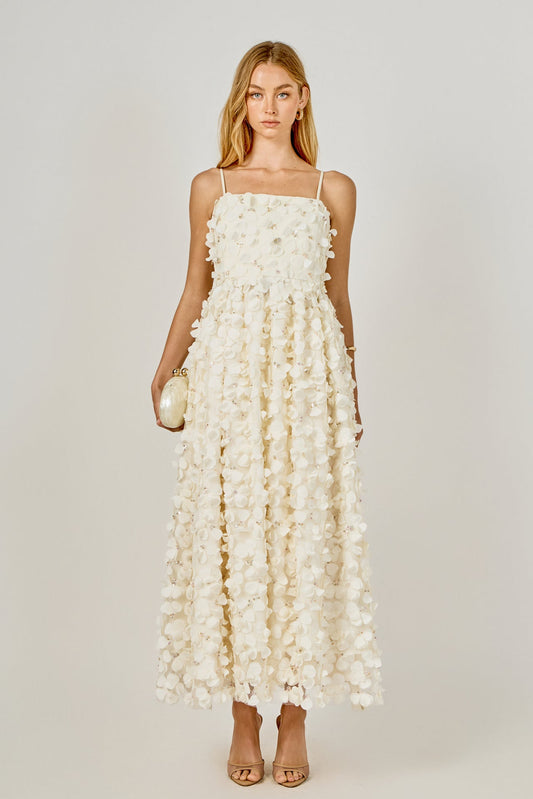 Endless Rose Featured | 3D Floral Sleeveless Midi Dress