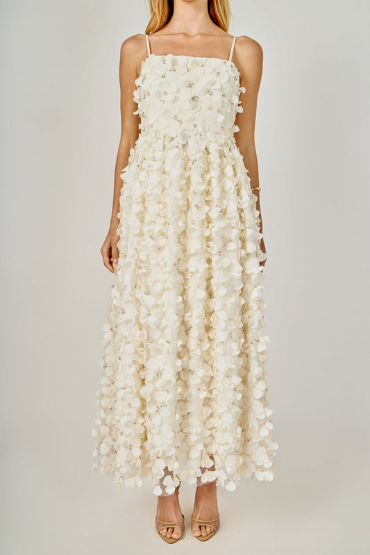 Endless Rose Featured | 3D Floral Sleeveless Midi Dress