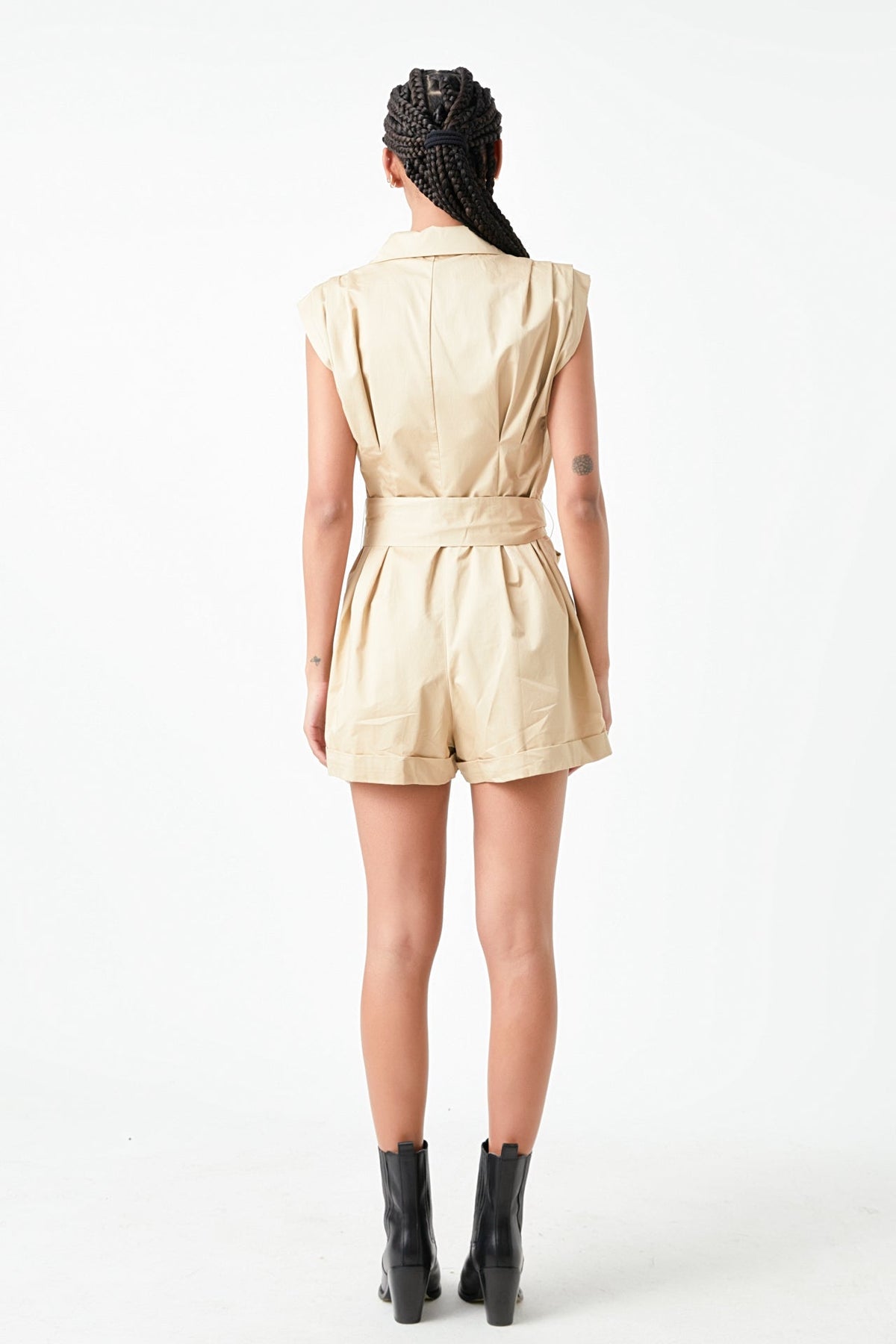 Endless Rose Special Offer | Shoulder Pleated Collared Romper