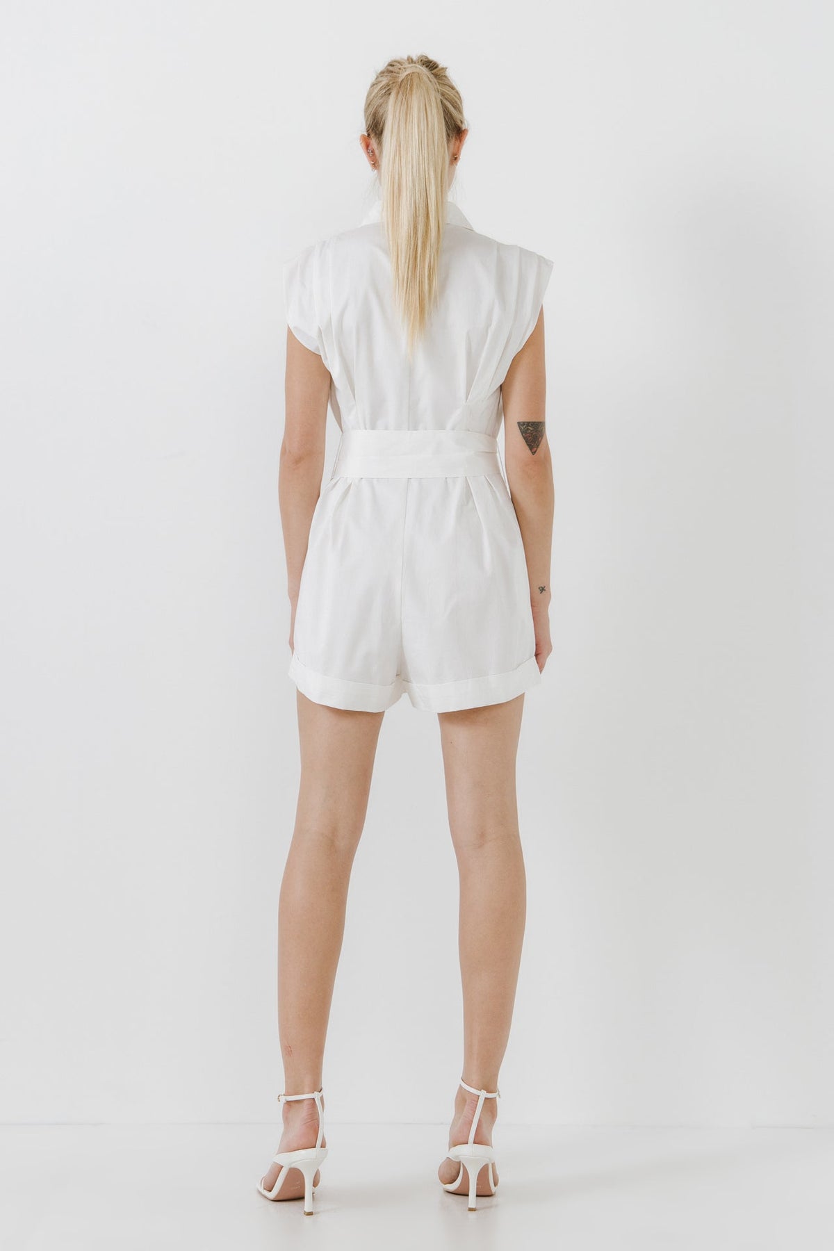 Endless Rose Special Offer | Shoulder Pleated Collared Romper