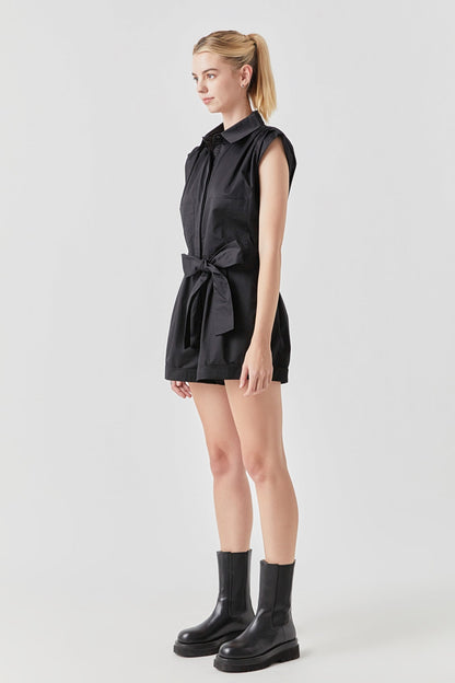 Endless Rose Special Offer | Shoulder Pleated Collared Romper