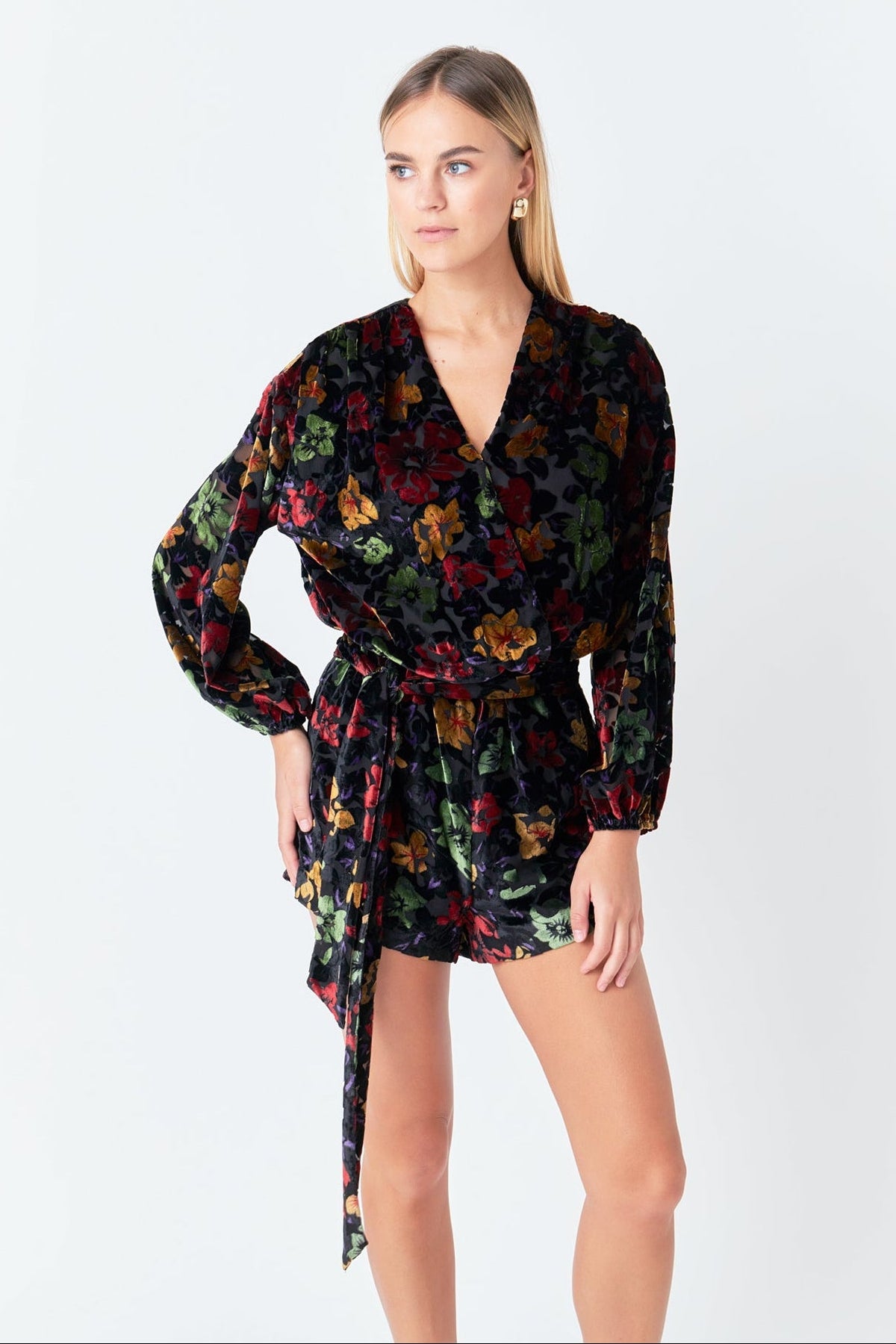 Endless Rose Latest | Burnout Velvet Romper
