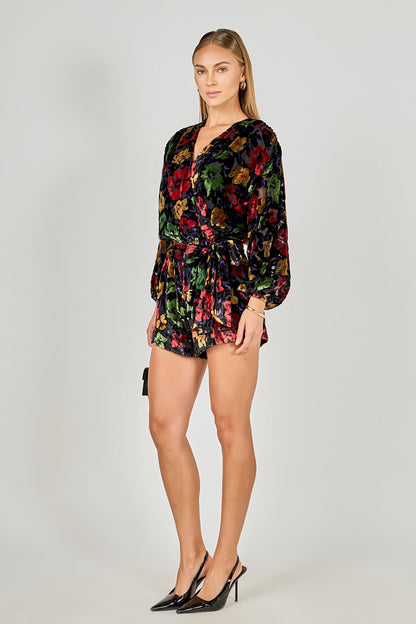 Endless Rose Latest | Burnout Velvet Romper