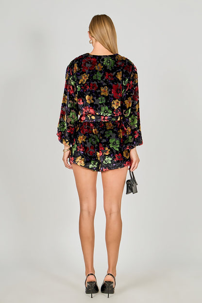 Endless Rose Latest | Burnout Velvet Romper