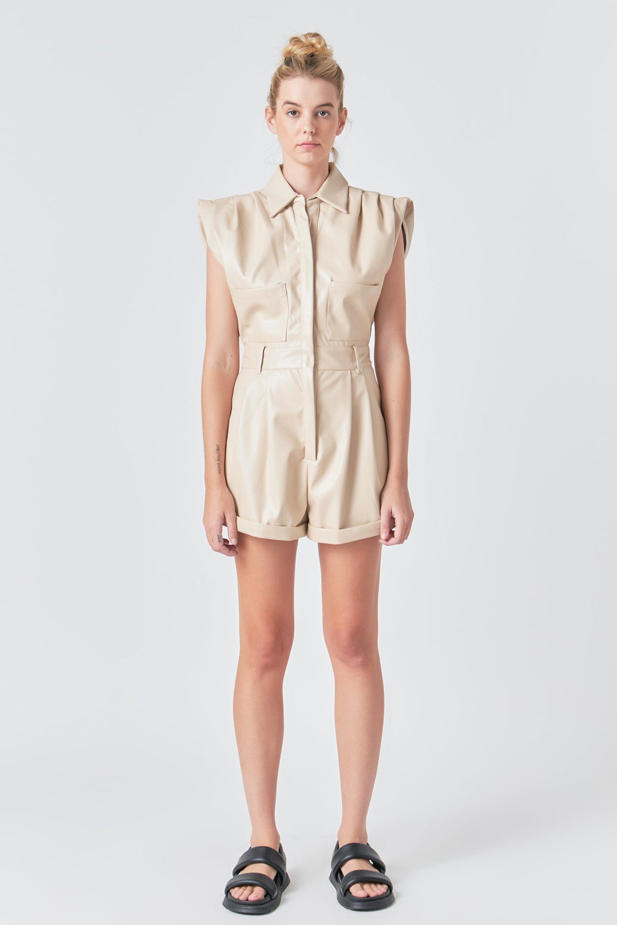 Endless Rose Top Pick | Faux Leather Romper