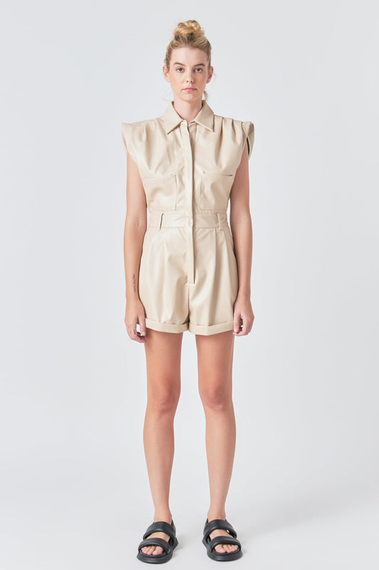 Endless Rose Top Pick | Faux Leather Romper