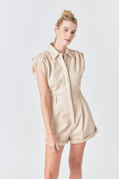 Endless Rose Top Pick | Faux Leather Romper