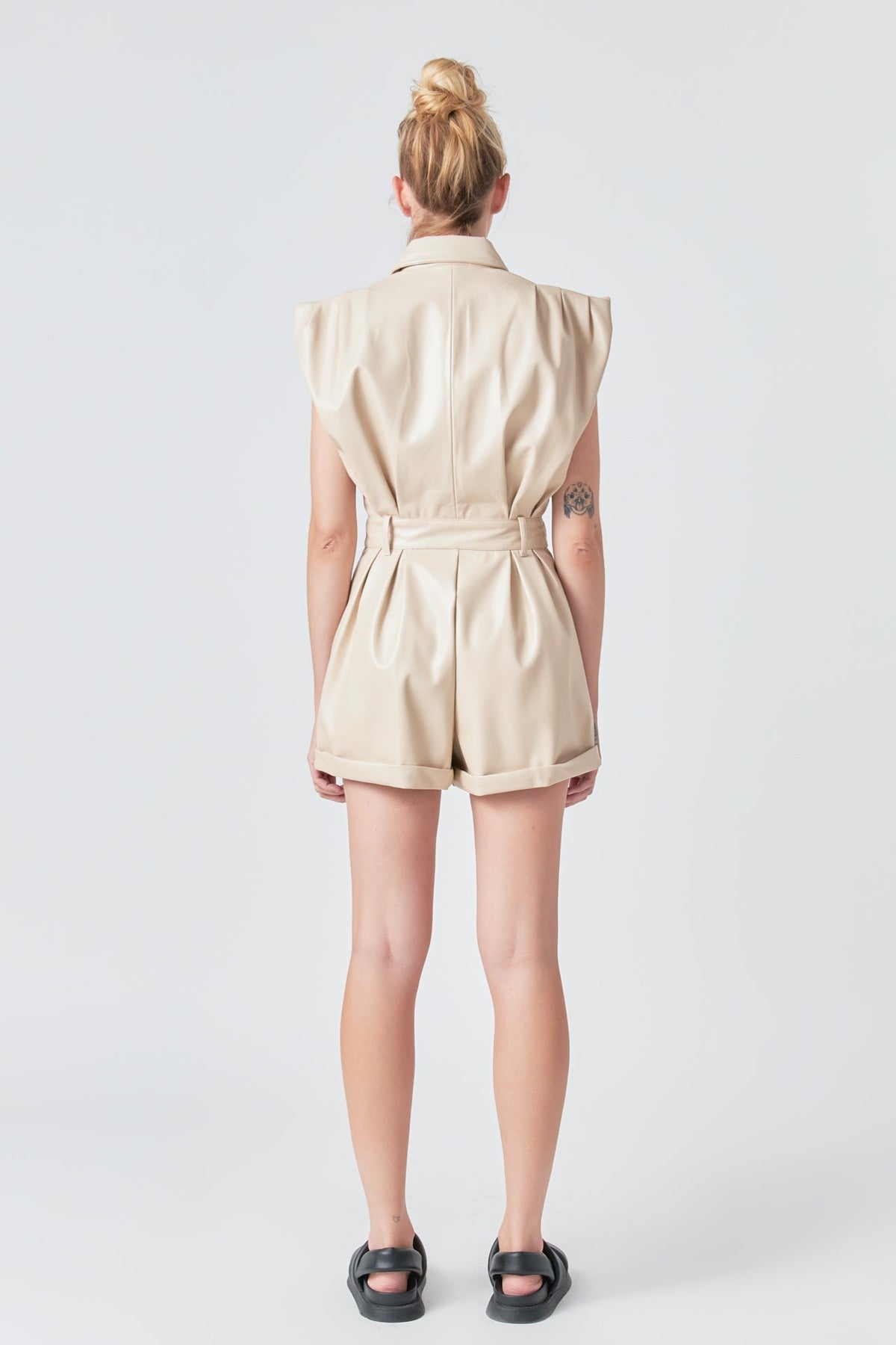 Endless Rose Top Pick | Faux Leather Romper