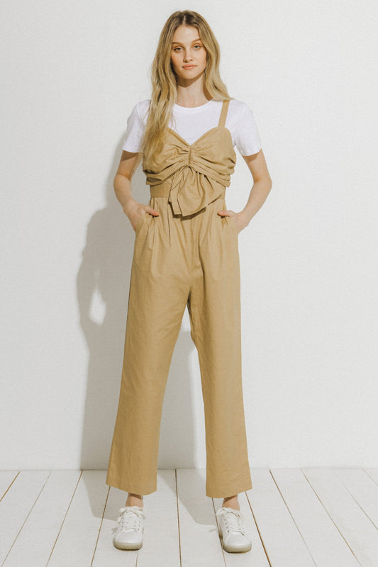 Endless Rose Hot Sale | Ruched Detail Jumpsuit