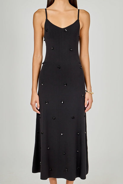 Endless Rose Classic | Embellished Knit Midi Dress