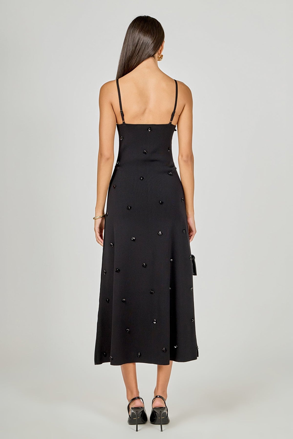 Endless Rose Classic | Embellished Knit Midi Dress