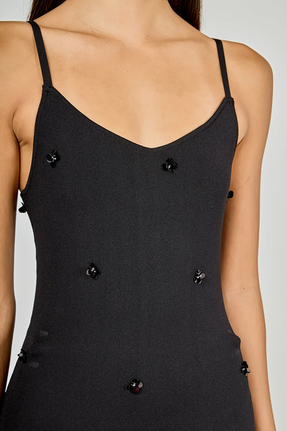 Endless Rose Classic | Embellished Knit Midi Dress