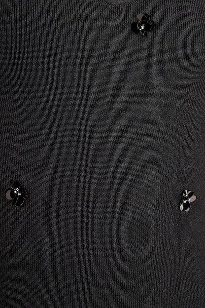 Endless Rose Classic | Embellished Knit Midi Dress