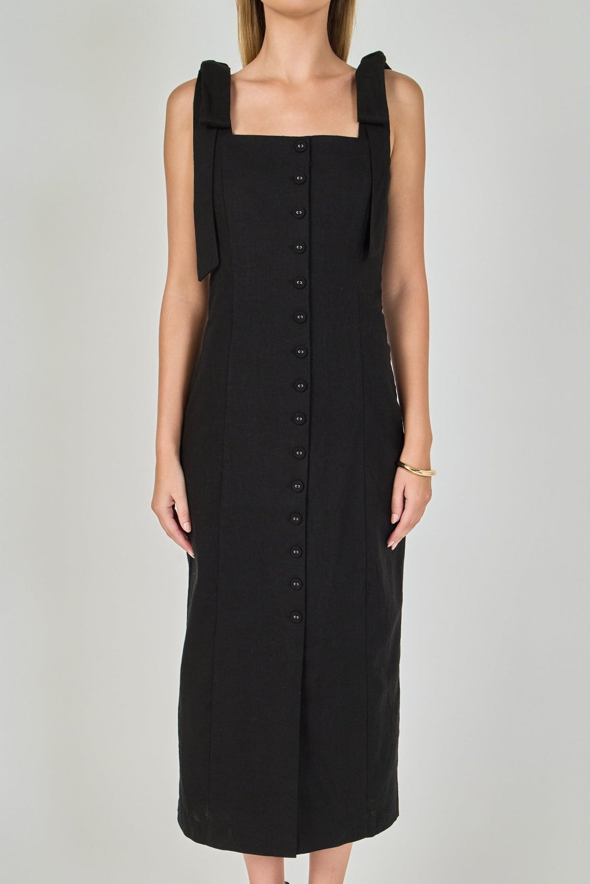 Endless Rose Value | Celeste Linen Bow Tie Maxi Dress