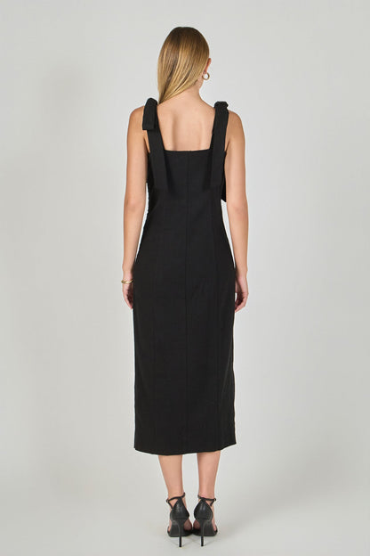 Endless Rose Value | Celeste Linen Bow Tie Maxi Dress