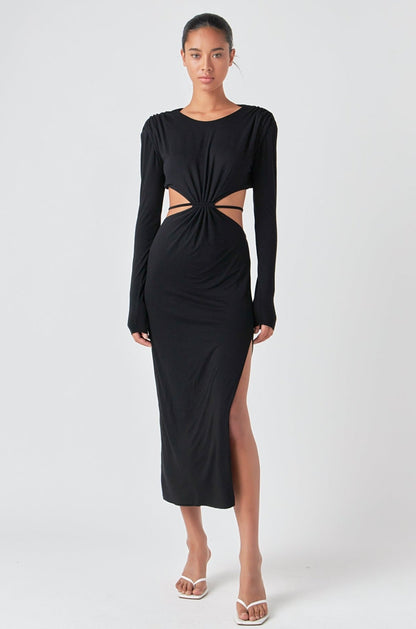 Endless Rose Special Offer | Long Sleeve Open-Back Maxi Dress