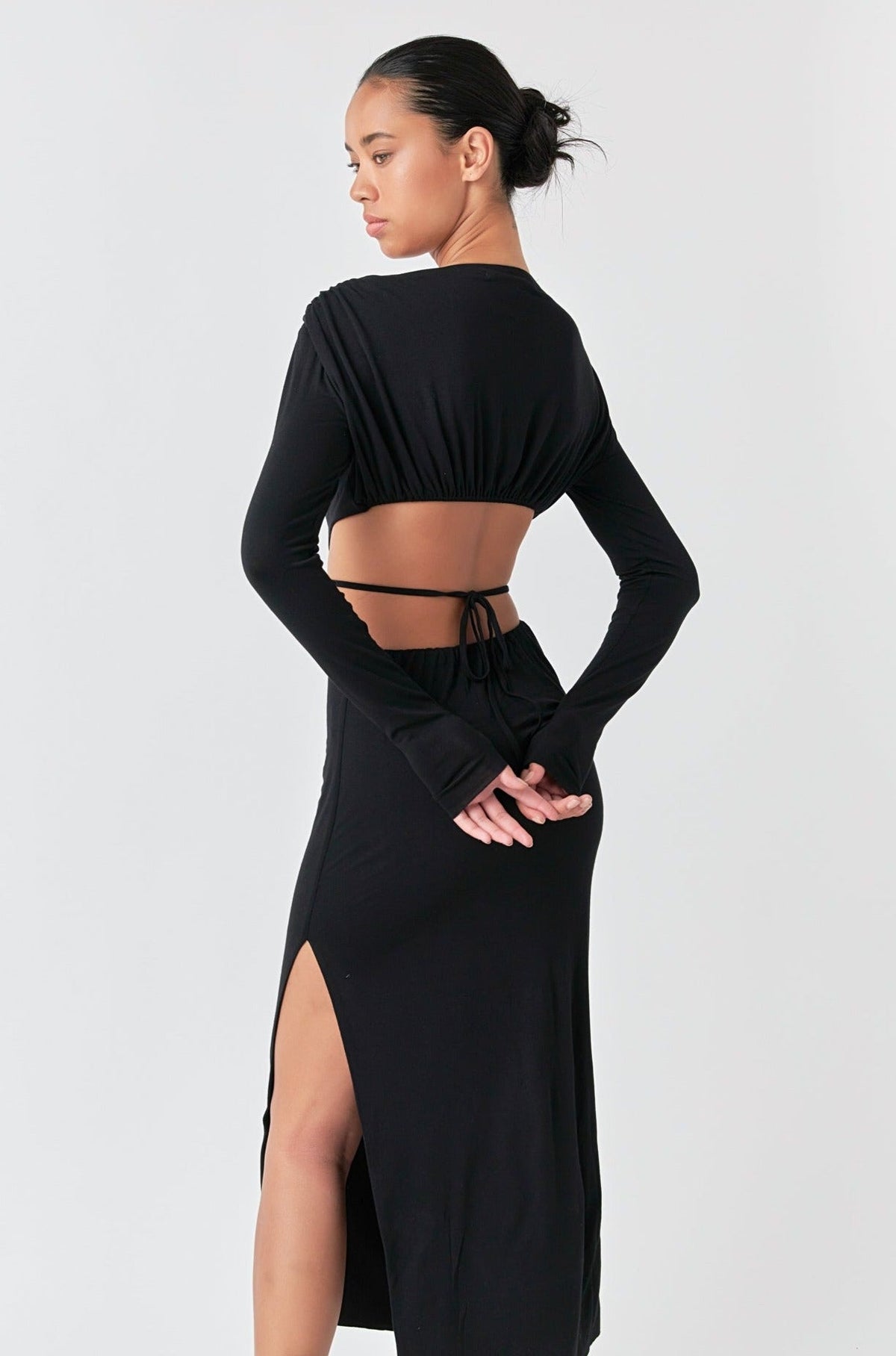 Endless Rose Special Offer | Long Sleeve Open-Back Maxi Dress
