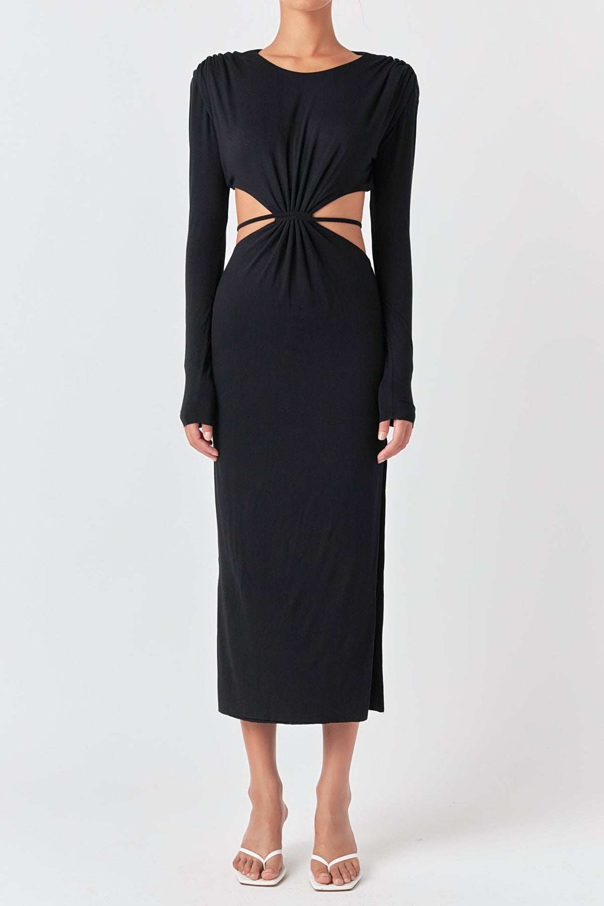 Endless Rose Special Offer | Long Sleeve Open-Back Maxi Dress