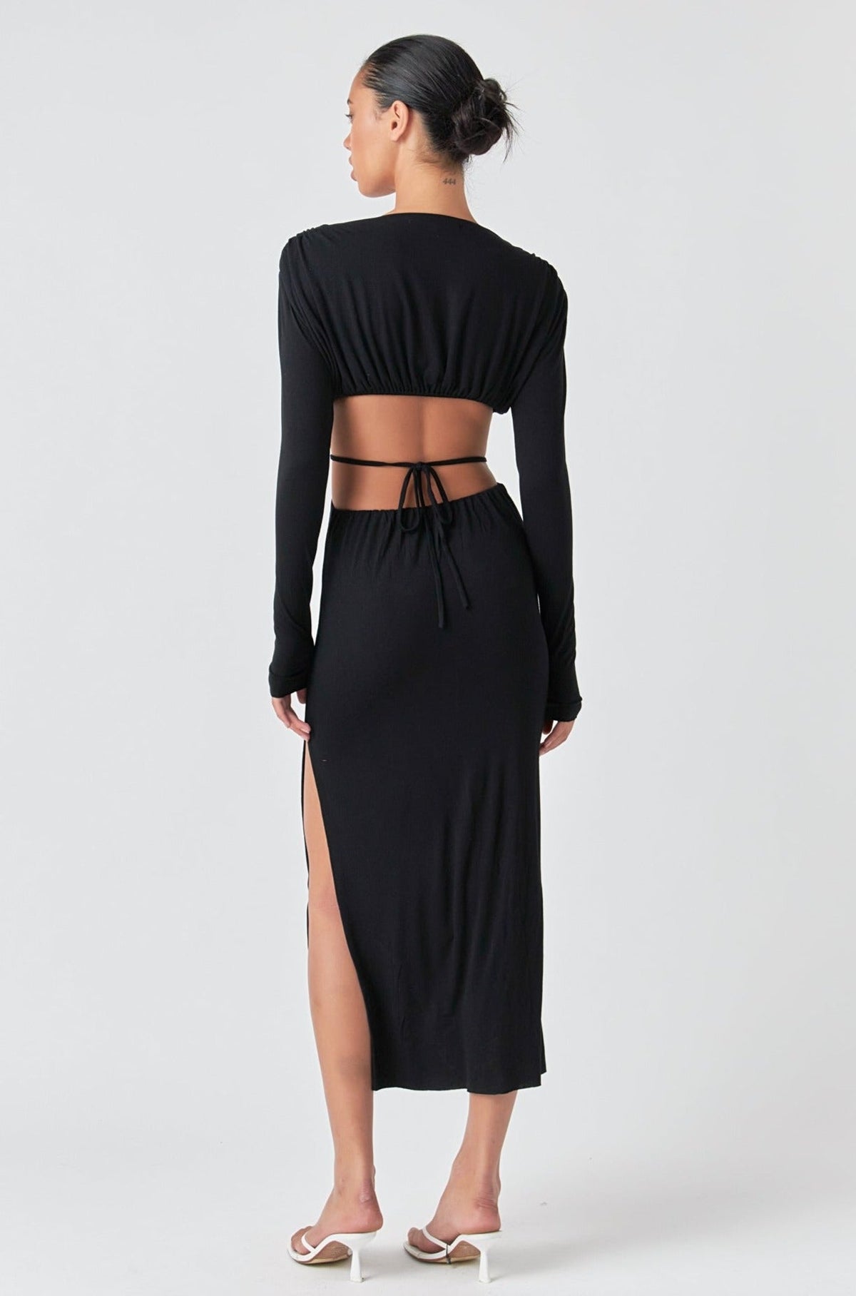 Endless Rose Special Offer | Long Sleeve Open-Back Maxi Dress