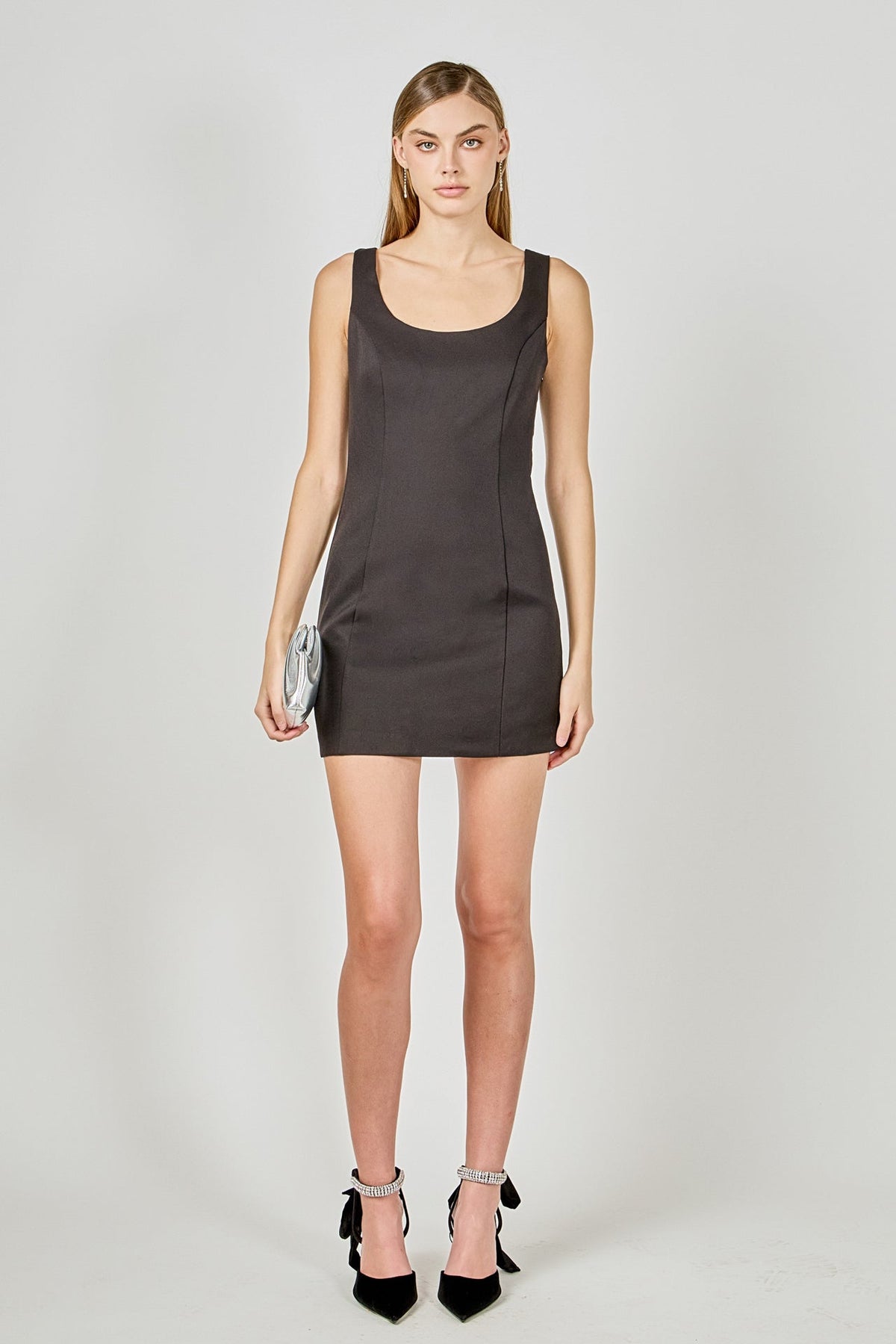 Endless Rose Trending | Cutout Bow Fitted Mini Dress