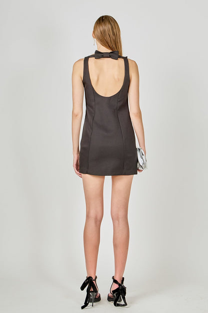 Endless Rose Trending | Cutout Bow Fitted Mini Dress