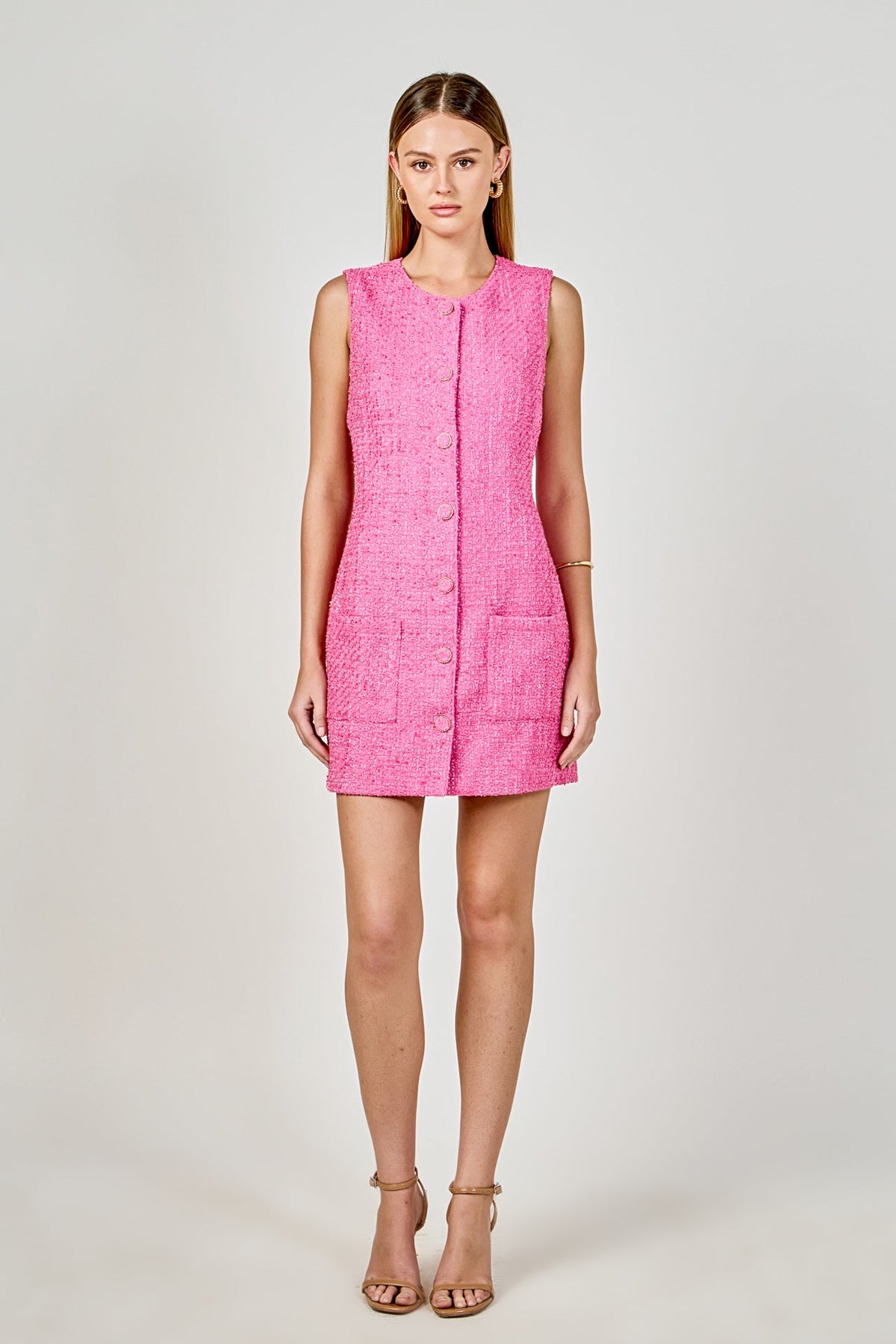 Endless Rose Best Price | Sleeveless Tweed Mini Dress