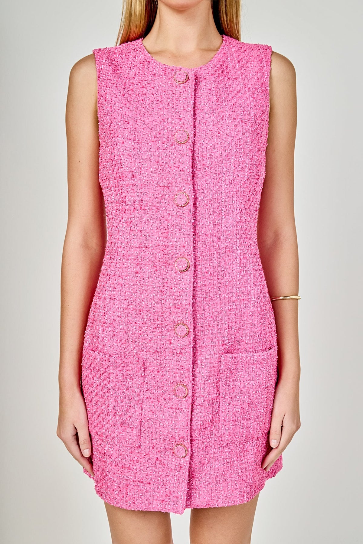 Endless Rose Best Price | Sleeveless Tweed Mini Dress