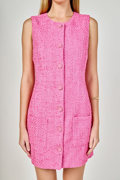 Endless Rose Best Price | Sleeveless Tweed Mini Dress