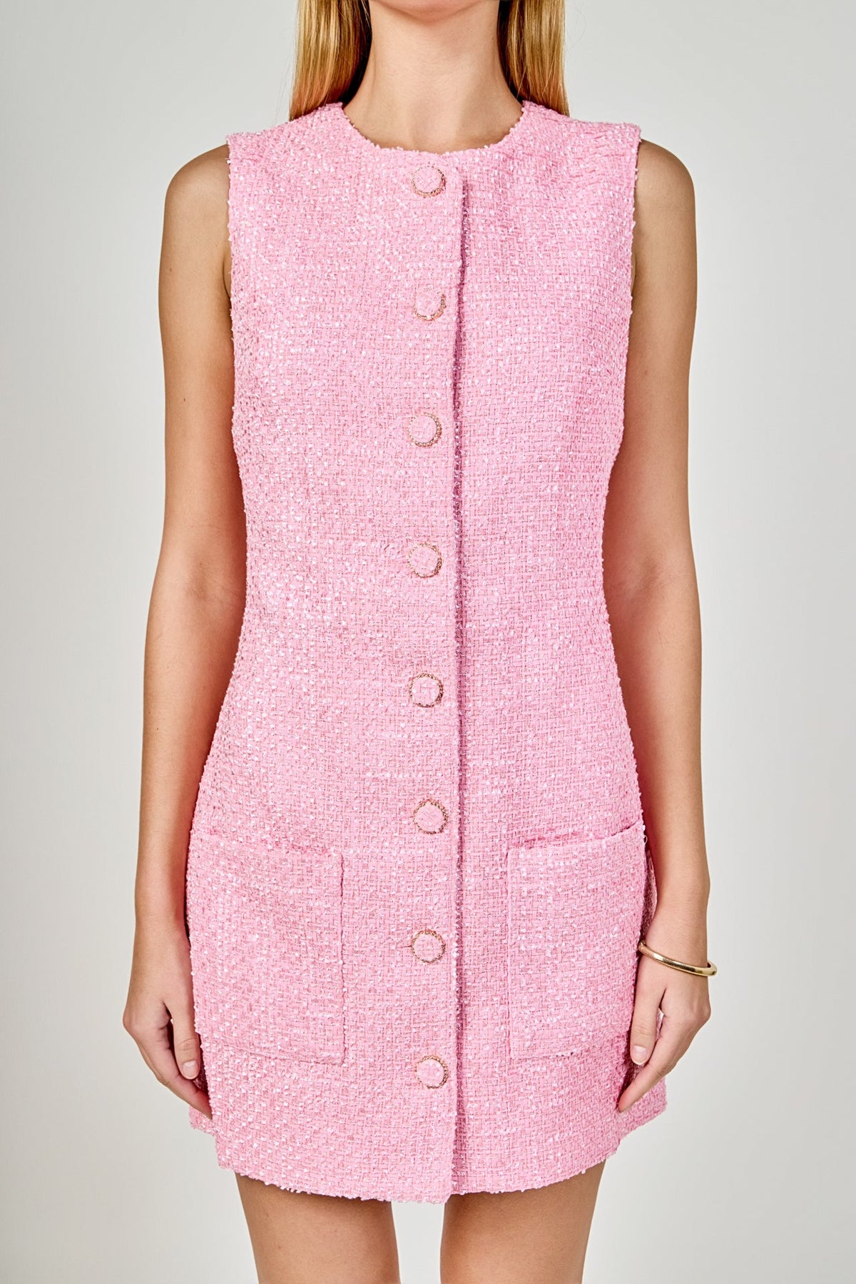 Endless Rose Best Price | Sleeveless Tweed Mini Dress
