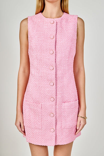 Endless Rose Best Price | Sleeveless Tweed Mini Dress