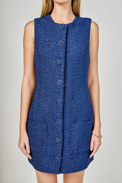 Endless Rose Best Price | Sleeveless Tweed Mini Dress