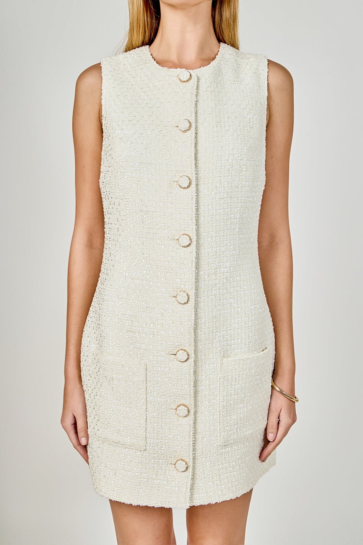 Endless Rose Best Price | Sleeveless Tweed Mini Dress