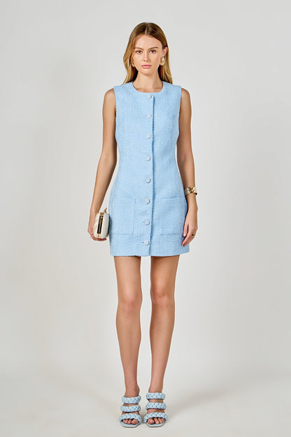 Endless Rose Best Price | Sleeveless Tweed Mini Dress