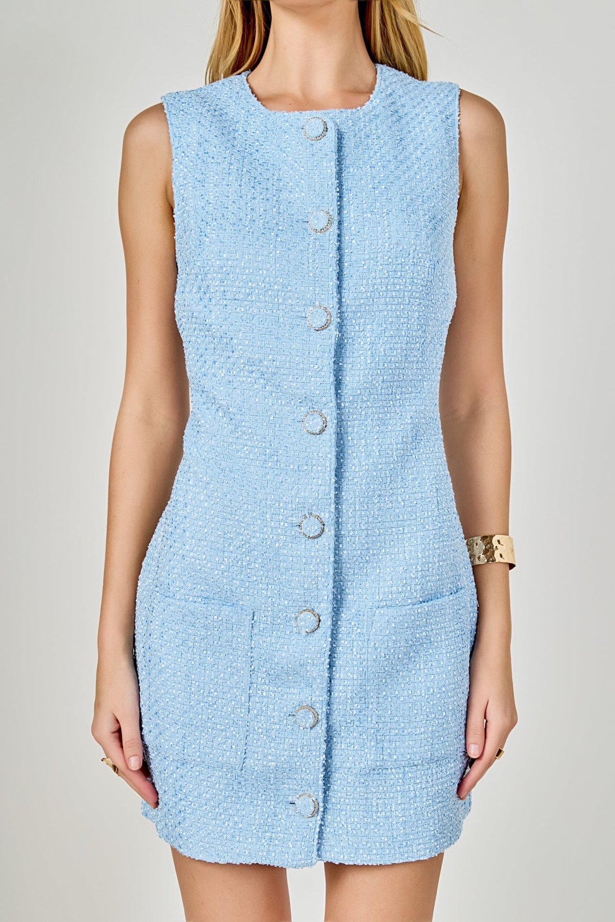 Endless Rose Best Price | Sleeveless Tweed Mini Dress